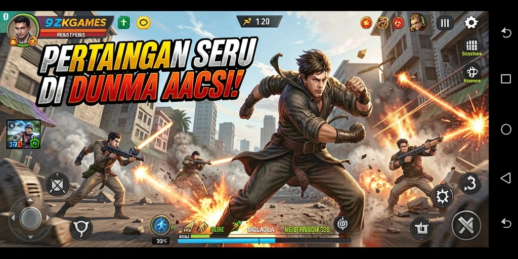 Gameplay 9ZKGAMES yang mendebarkan dan penuh aksi.