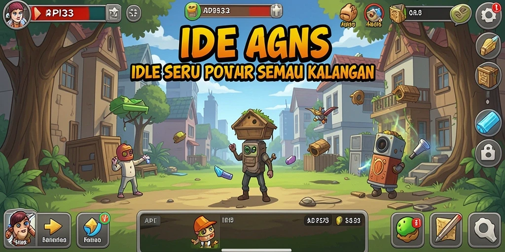 Tampilan gameplay IDLE yang seru dan menawan.