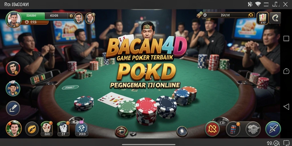 Screenshot menunjukkan gameplay Poker intens di BACAN4D.