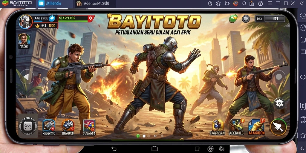 Gambar gameplay aksi seru dari BAYITOTO yang menampilkan pertempuran intens.