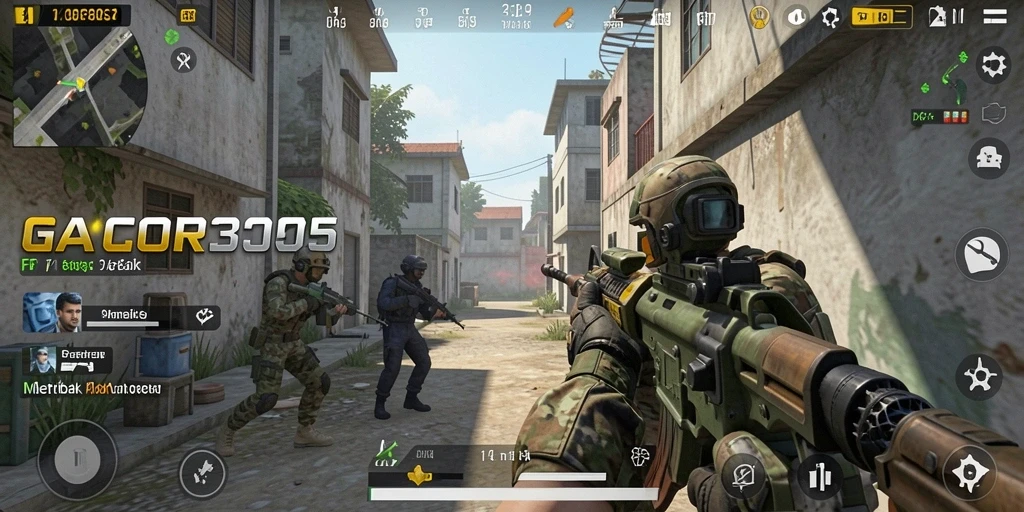 Gameplay GACOR305 menampilkan aksi tembak-menembak yang intens dan mendebarkan.