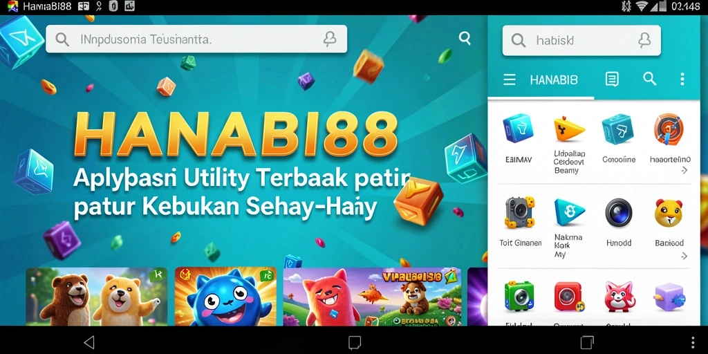 Tampilan antarmuka pengguna aplikasi Utility HANABI88 yang intuitif.