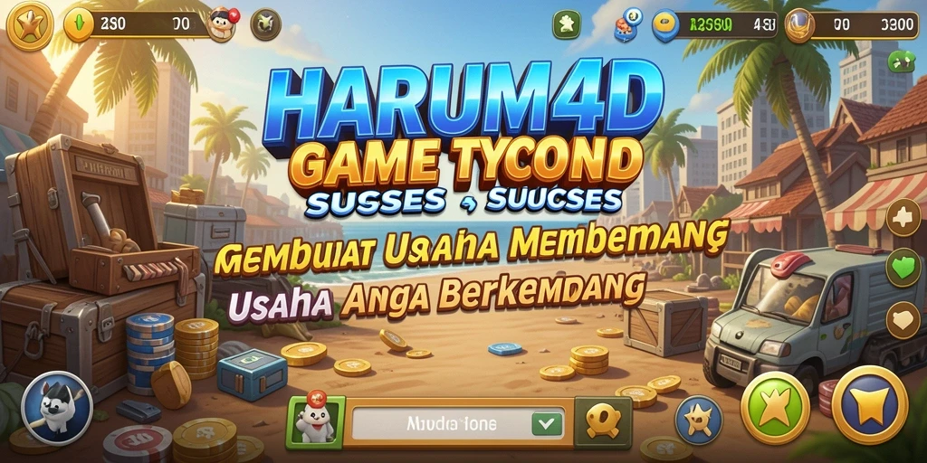 Screenshot gameplay HARUM4D yang mendebarkan saat mengelola bisnis.