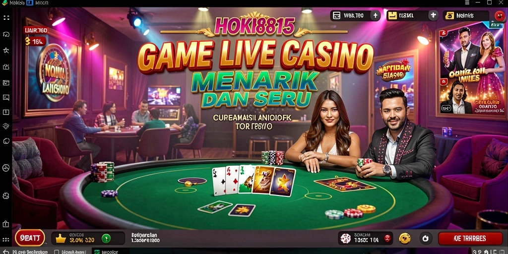 Interaksi langsung dengan dealer pada permainan Live Casino.