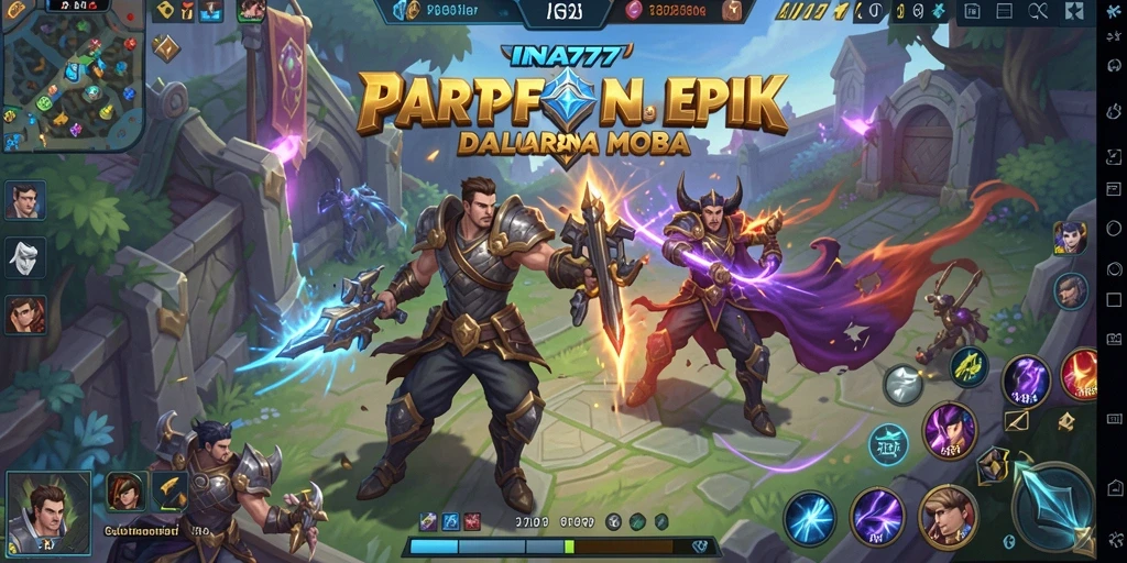 Tampilan seru gameplay MOBA INA777 dengan aksi dan strategi yang menarik.