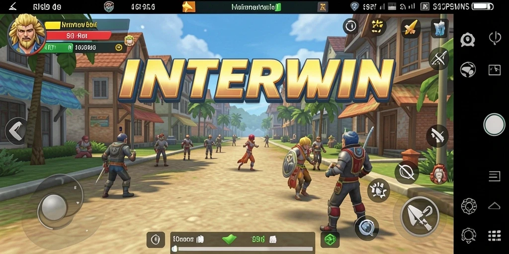 Tampilan gameplay INTERWIN yang menakjubkan dengan aksi simulasi penuh warna.