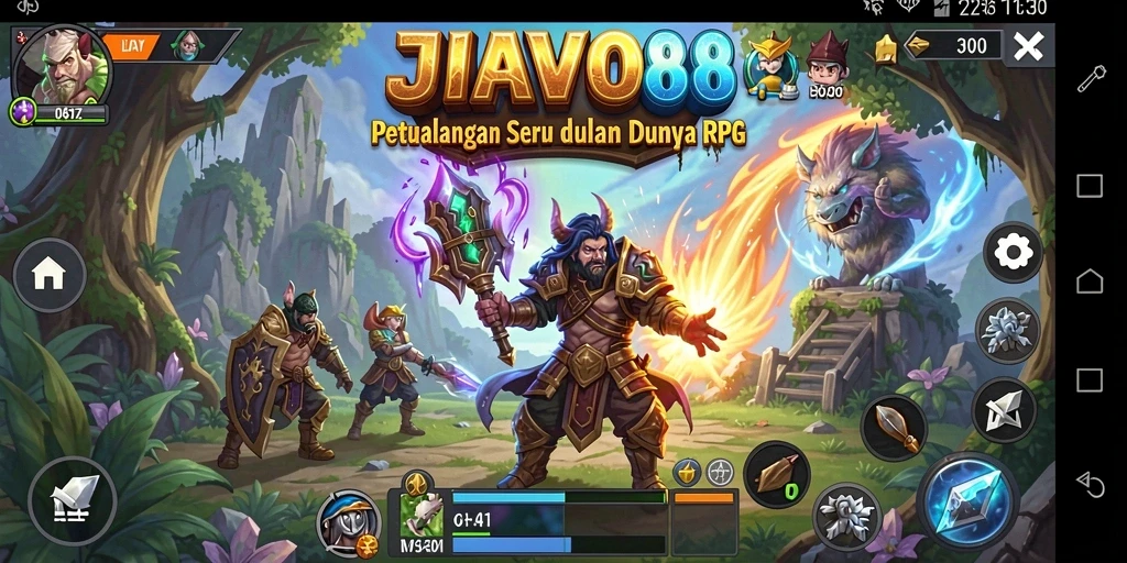 Tampilan gameplay <strong>JAVO88</strong> yang memukau dalam petualangan RPG.
