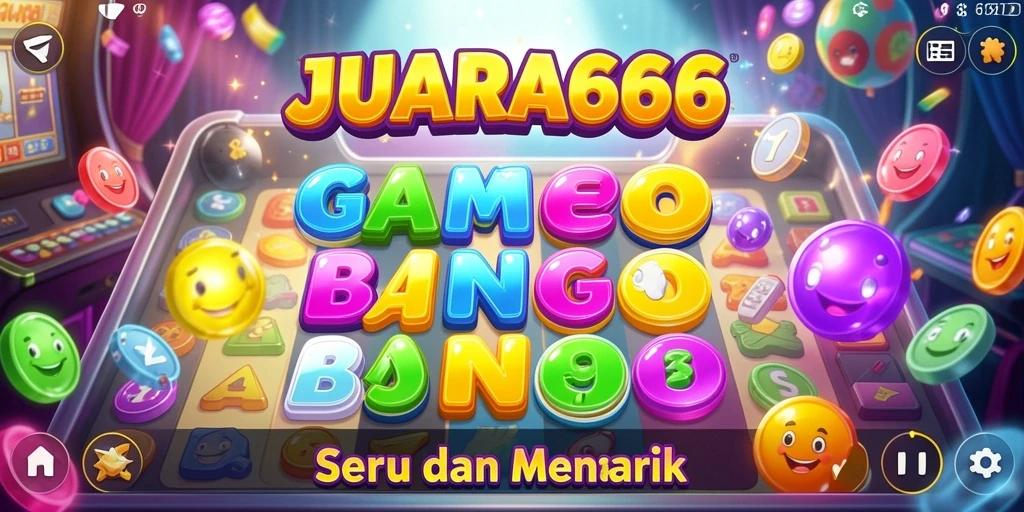 Screenshot gameplay JUARA666 menampilkan suasana Bingo yang seru dan penuh warna.