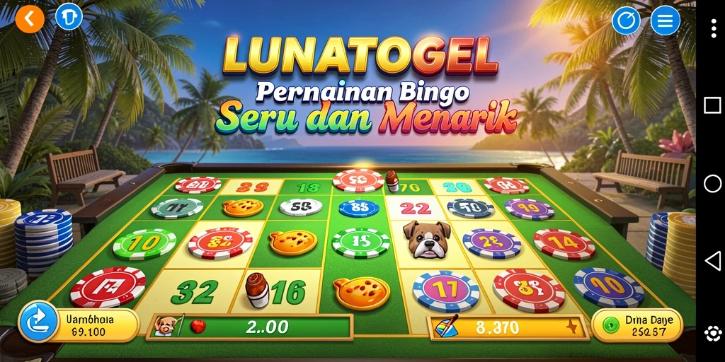 Tampilan gameplay seru LUNATOGEL dengan banyak pemain bersaing.
