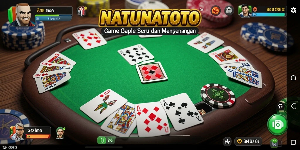 Screenshot gameplay NATUNATOTO dengan tampilan seru Gaple.