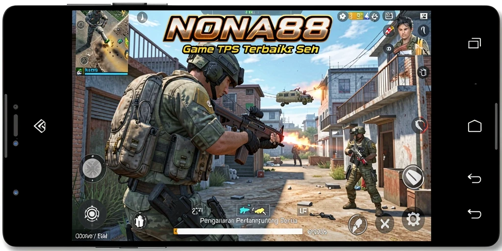 Screenshot NONA88 menampilkan aksi penuh pertempuran TPS yang mendebarkan.