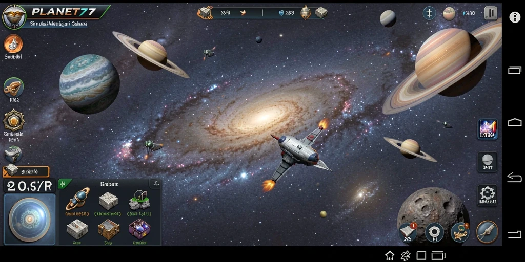 Screenshot menampilkan gameplay dari <strong>PLANET77</strong> yang menarik dan penuh warna.
