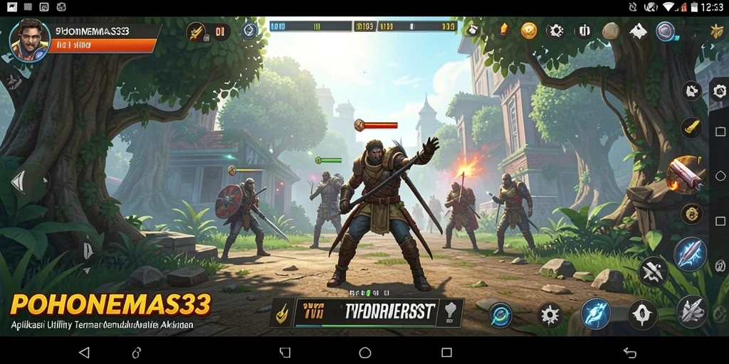 Screenshot utama POHONEMAS33 yang menunjukkan antarmuka pengguna yang ramah.