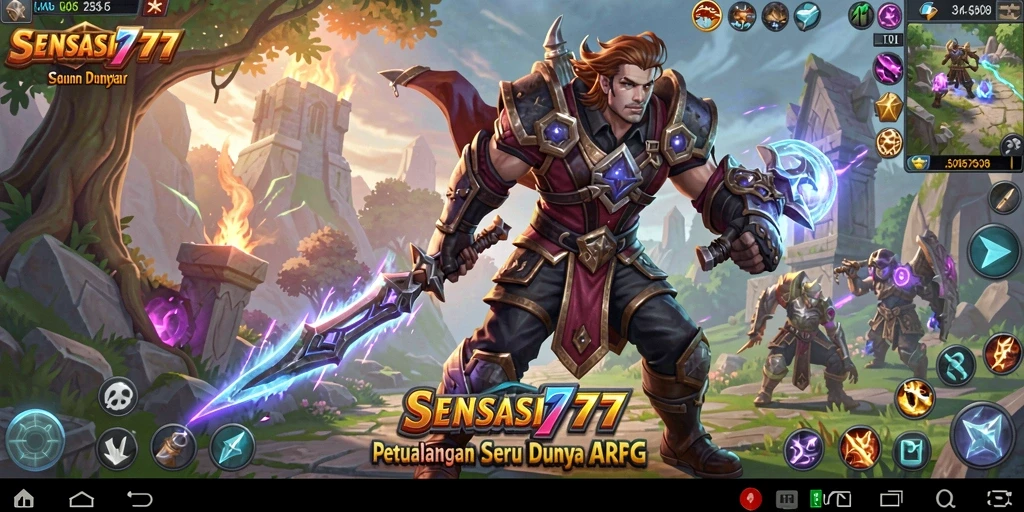 Tangkapan layar SENSASI777 dengan aksi gameplay yang menonjol.