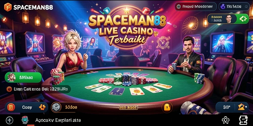 Screenshot gameplay Live Casino SPACEMAN88 yang menarik dan interaktif.