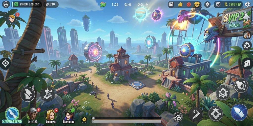Tampilan gameplay <strong>SVIP2</strong> saat membangun rumah impian dan berinteraksi dengan karakter lain.
