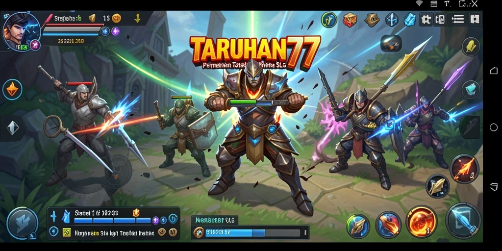 Screenshot TARUHAN77 menampilkan aksi seru dalam gameplay SLG.